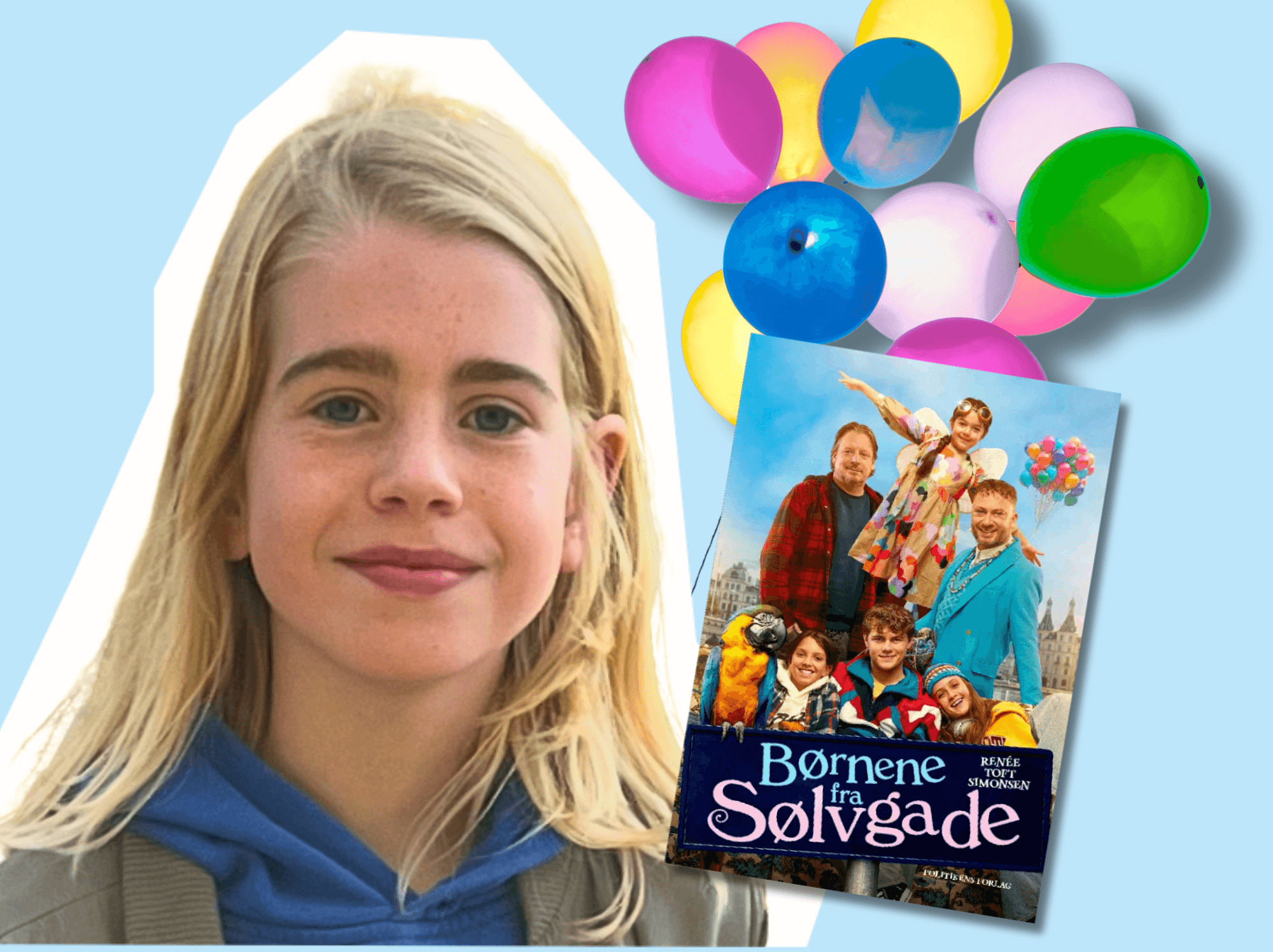 Billede af Agnes og forside til børnene fra sølvgade